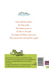 Drie katten op een rij achterzijde