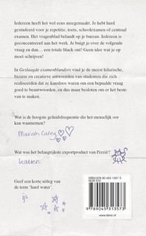 Geslaagde examenblunders achterzijde