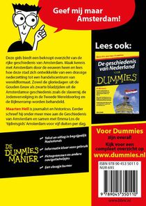 De kleine geschiedenis van Amsterdam voor Dummies achterzijde