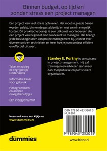De kleine projectmanagement voor Dummies achterzijde