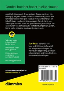 De kleine etiquette voor dummies achterzijde