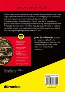 Programmeren met Python voor Dummies achterzijde