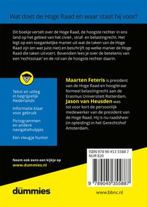 De kleine Hoge Raad voor Dummies achterzijde