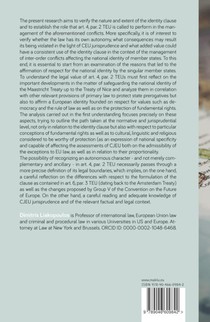 European integration through member states’ constitutional identity in EU law achterzijde