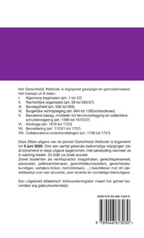 Gerechtelijk wetboek achterzijde