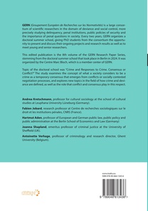 Crime and Responses to Crime: Consensus or Conflict? achterzijde