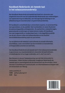 Handboek Nederlands als tweede taal in het volwassenenonderwijs achterzijde