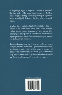 Timemanagement volgens Covey achterzijde
