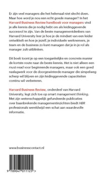 Harvard Business Review handboek voor managers achterzijde