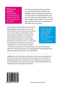 De tijdsblokplanner achterzijde