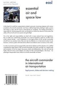 The Aircraft Commander in International Air Transportation achterzijde