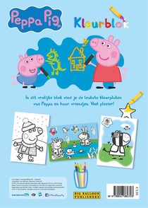 Peppa is dol op kleuren achterzijde