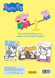 Peppa is dol op kleuren achterzijde