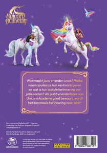 Magisch vriendenboek van Unicorn Academy achterzijde