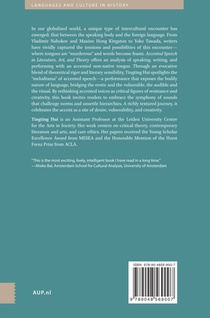 Accented Speech in Literature, Art, and Theory achterzijde