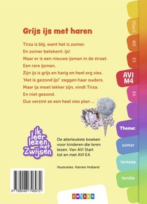 Grijs ijs met haren achterzijde