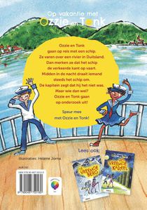 Op vakantie met Ozzie en Tonk - Het vreemde schip achterzijde