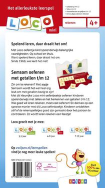 Loco mini semsom oefenen met getallen t/m 12 achterzijde
