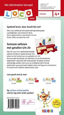Loco mini semsom oefenen met getallen t/m 20 achterzijde