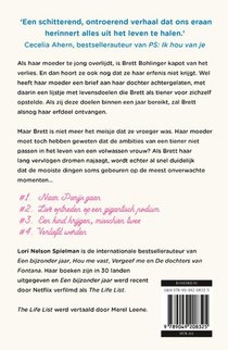 The Life List (Een bijzonder jaar) achterzijde