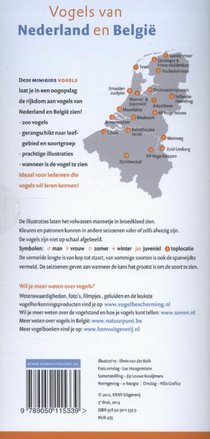 Minigids vogels van Nederland en België achterkant