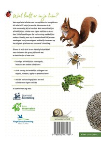 Telschrift Dieren in mijn tuin achterzijde