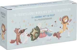 Little Dutch uitdeelboekjes - hoera! het is feest & muziekparade achterzijde