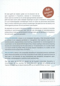 De organisatie van de sport in Vlaanderen achterzijde