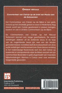 De brief van Paulus aan de kolossenzen achterzijde
