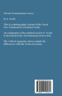Novum Testamentum Graece achterzijde