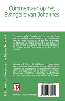 Commentaar op het Evangelie van Johannes achterzijde