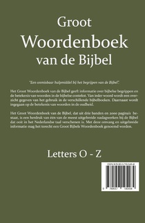 Groot Woordenboek van de Bijbel O-Z achterzijde