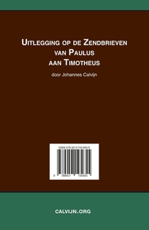 Uitlegging op de Zendbrieven van Paulus aan Timotheüs achterzijde
