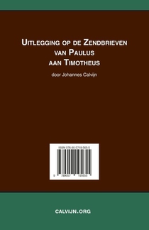 Uitlegging op de Zendbrieven van Paulus aan Timotheüs achterzijde