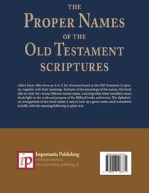 The Proper Names of the Old Testament Scriptures achterzijde