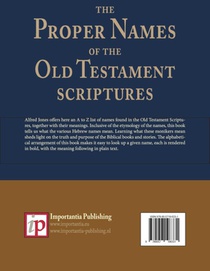 The Proper Names of the Old Testament Scriptures achterkant
