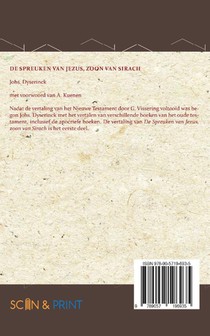 De Spreuken van Jezus, de zoon van Sirach achterzijde