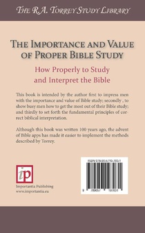The Importance and Value of Proper Bible Study achterzijde