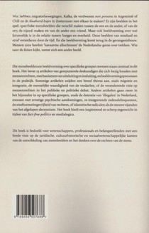 Mensbeeld, beeldvorming en mensenrechten achterzijde