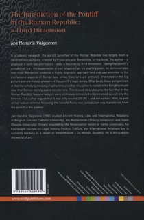 The jurisdiction of the pontiff in the roman republic achterzijde