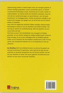Het checklistboek voor managers en leidinggevenden achterzijde