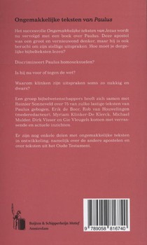 Ongemakkelijke teksten van Paulus achterzijde