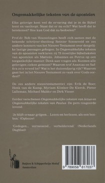 Ongemakkelijke teksten van de apostelen achterzijde