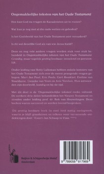 Ongemakkelijke teksten van het Oude Testament achterzijde