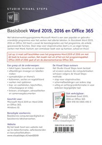Basisboek Word 2019, 2016 en Office 365 achterzijde