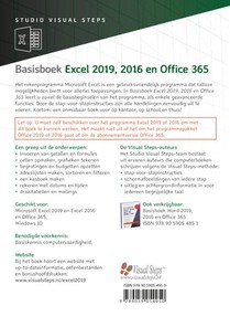 Basisboek Excel 2019, 2016 en Office 365 achterzijde