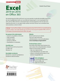 Computergids Excel 2019, 2016 en Office 365 achterzijde