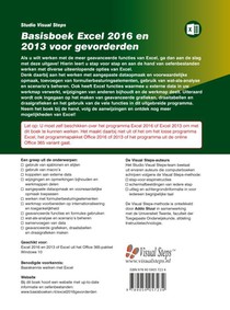 Basisboek Excel 2016 en 2013 voor gevorderden achterzijde