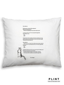 Plint Kussensloop 'Het was een prachtige ochtend' Toon Tellegen achterkant