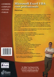 Excel VBA voor professionals achterzijde
